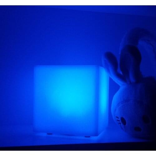 100mm Colorful LED Egg bar table lamp Break-resistant, rechargeable LED glowing lighted cube night light for Christmas 50pcs/lot