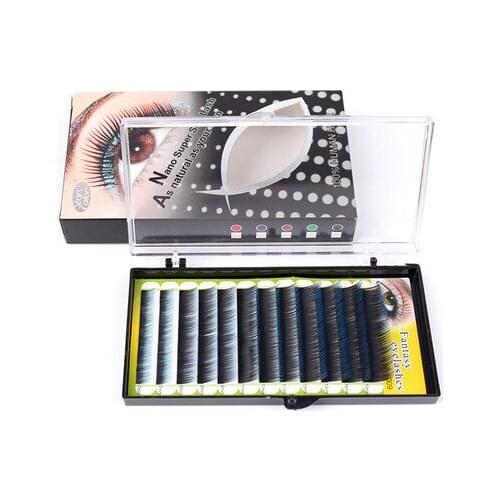 Colorful False Eyelashes Individual Eye Lashes Mixed Type Length Colors Eyelash Glamour 0.12mm C Curl Free Shipping