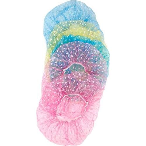 Hot Sale 1/4/6/12/18PCS Clear Disposable Plastic Shower Caps Large Elastic Thick Bath Beanie Women Spa Bathing Accessory