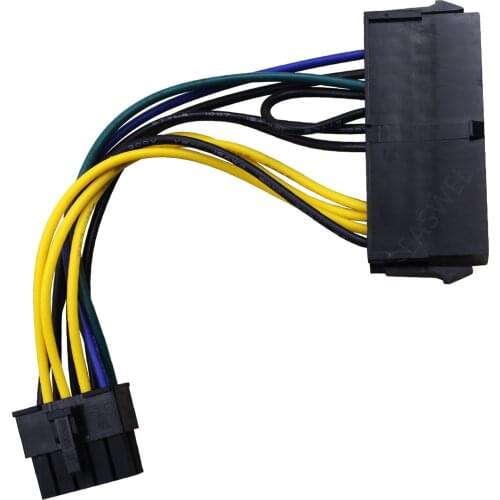 Replacement 24Pin to 10 Pin Male Adapter Cable for ATX Lenovo Motherboard Flower