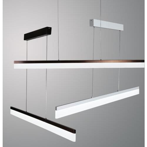 Modern LED Pendant Lights for office Dining Room Living Room Long Strip hanging Lamp Lighting Fixture home decoration