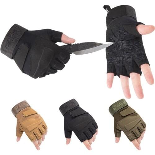 Tactical Half Finger Fishing Gloves Airsoft Durable Anti-Slip Outdoor Sport Army Military Paintball Combat Hunting Motorcycle
