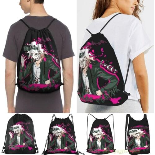 Unisex Drawstring Bags Nagito Komaeda(2) Women Drawstring Backpacks Men Outdoor Travel Backpacks Training Fitness Bag