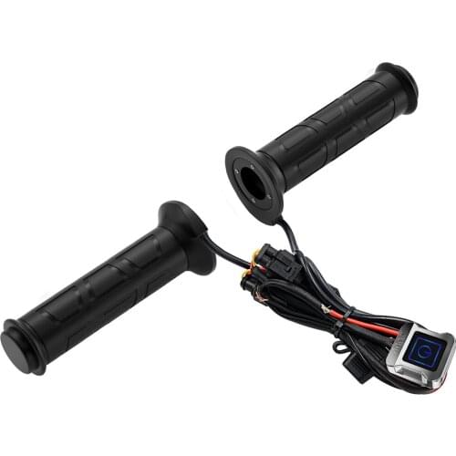 Universal Motorcycle Throttle Handlebar Grips Smart 3 Speed Temperature Control Electric Heating Handle Cover Waterproof Grips
