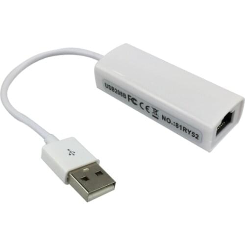 USB 2.0 to RJ45 Lan Network Ethernet Cable Adapter Card 100Mb for Android Tablet PC Laptop Smart TV Winows for IOS Mac
