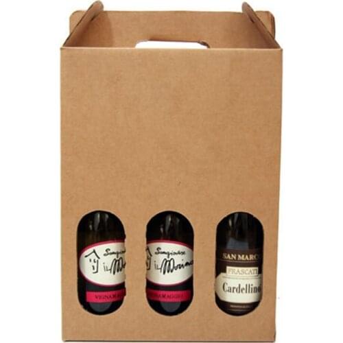 Wine packaging box with holder and window corrugated holder/wine carrier box
