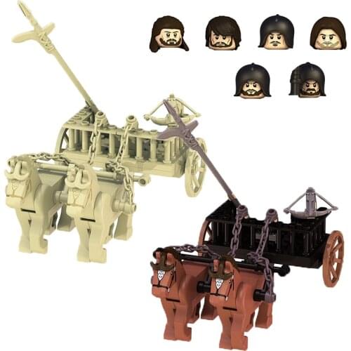 Military Building Blocks Ancient Chinese Soldier Action Figures Carriage Chariot Qin Dynasty Weapon Accessories Bricks Model Toy