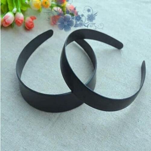 5pcs/lot Blank Plastic Black Hairband Hair Clip Wide 30mm 44mm for Women Kids DIY Jewelry Findings Accessories