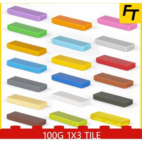 100g Small Particle 63864 Tile 1x3 Brick DIY Building Blocks Compatible with Creative Gift Building MOC Blocks Castle Toys