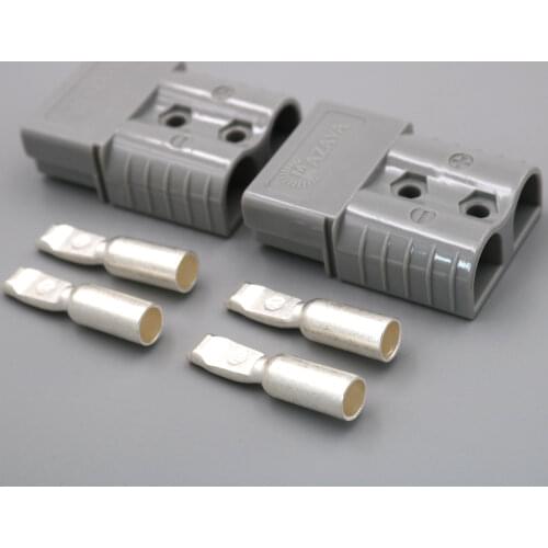 120A 600V Gray Red SB120 Plug Connector Double Pole with copper Contacts for Solar Panels Caravans Battery