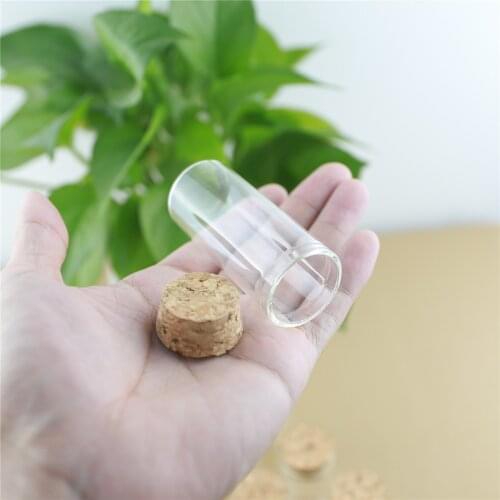 24pcs/lot 30*70mm 30ml Corks Glass Bottle Stopper Spicy Storage Vial Small Bottle Container Mini Glass Jars DIY Craft