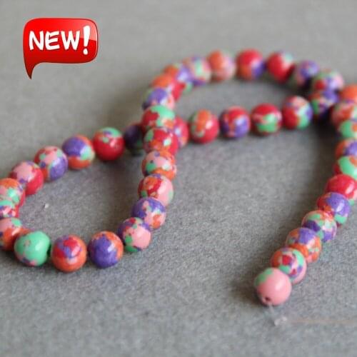 8mm New Multicolor Blue Turkey Stone Beads Stripe Natural Stone DIY Beads For Necklace Bracelet 15inch Jewelry Making Design