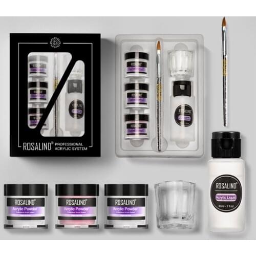 Nail Acrylic Powder 30ml Liquid Set Nail Brush Beginner DIY Kits Nail Extension Set For Builder Gel Acrylic Nail