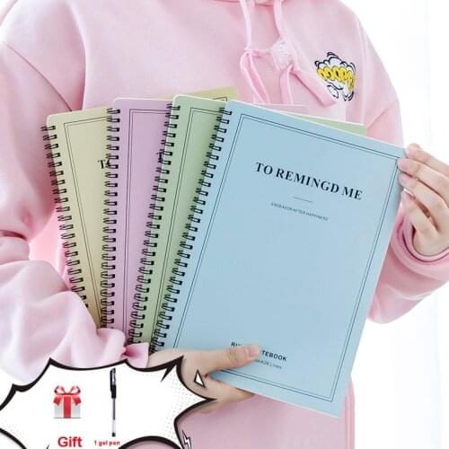 Notebook Small Fresh And Simple A5 Coil Notebook Thick Candy Color Notebook Student Notepad Stationery