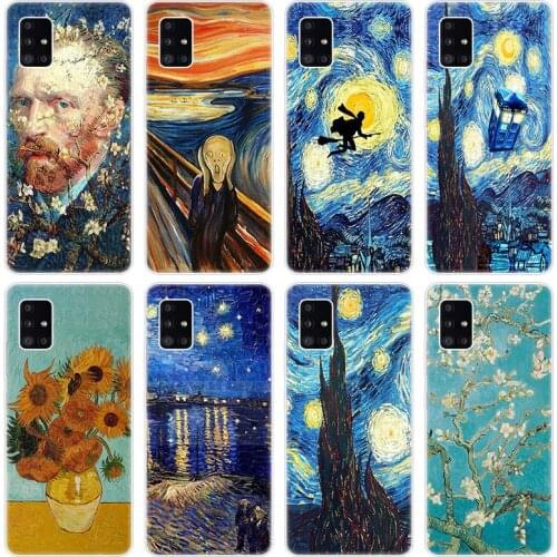 Van Gogh oil painting Case for Samsung Galaxy A12 A02 A03S A21S A22 A32 A52 A72 A82 Quantum 2 S21 Plus FE Ultra M02S M12 Cover