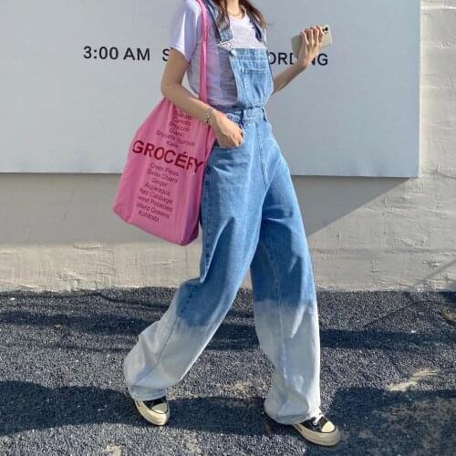 2021 Color Black And White Autumn Womens Jeans Drape Loose Wide-Leg Pants Fashionable One-Piece Jeans Women New