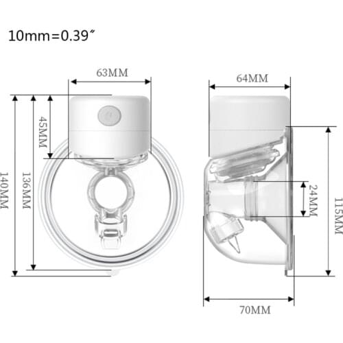 Electric Breast Pump Silent Wearable Automatic Milker USB Rechargable Hands-Free Portable Milk Extractor