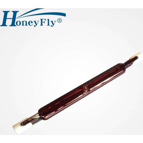 HoneyFly 2pcs J118 400V 400W/600W Infrared Halogen Lamp Bulb Tube Twin Spiral for Heating Drying Quartz Tube Glass