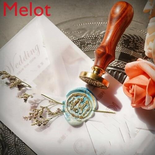 Custom Retro Invitation Wax Seal Stamps DIY Cute Animal Pattern Sealing Wax DIY Craft Wood Handle Antique Copper Stamps