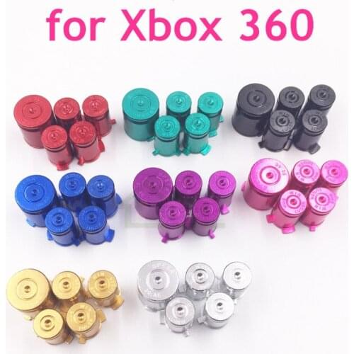 For Xbox 360 Controller Buttons Aluminium Alloy Metal material 9mm ABXY Bullet buttons kit replacement for Xbox360 Controller