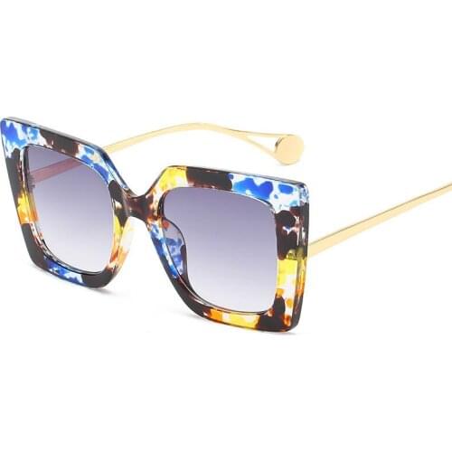 Square Sunglasses Oversized Big Frame Vintage Women Brand Designer Luxury 2021 New Fashion Trendy Popular Sun Glasses UV400