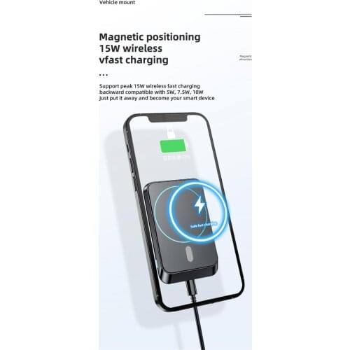 Magnetic Wireless Charger Car Mount For IPhone 12 Series Fast Charge Adsorption Fast Charging Pad Wireless Charger For IPhone
