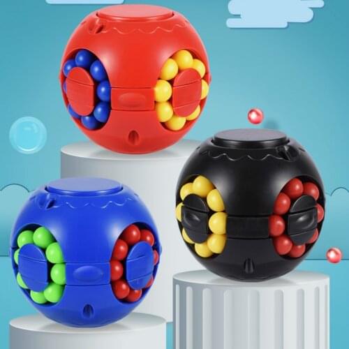 Little Magic Bean Creative Gyro Colorful Magic Cube Fingertip Gyroscope Stress Relief Cube Childrens Educational Toys