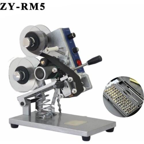 ZY-RM5 Color Ribbon Hot Printing Machine Heat Ribbon Printer Film Bag Date Printer Manual Coding Machine