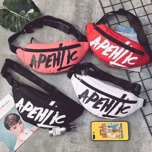 100% Brand New Letter Fanny Packs Hip-Hop Belt Bag Harajuku Shoulder Female Sling Chest Pocket Fashion Pocket Women Waist Bag