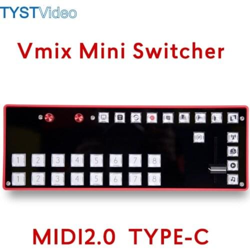 TYST Vmix Mini Switcher MIDI2.0 Software Keyboard Guide Type C Control Panel Recording Switchboard for New Media Live Broadcast
