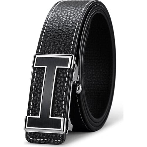 WilliamPolo mens brand top quality leather belt with automatic buckle belt 18179-80p