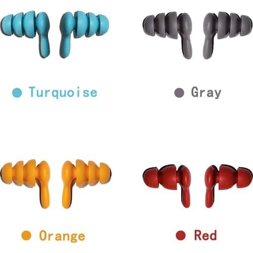 Ear Plugs Silicone 2 Pairs Soft Anti-Noise Earplugs Protection Reduction Noise Earlugs For Sleeping , Swimming