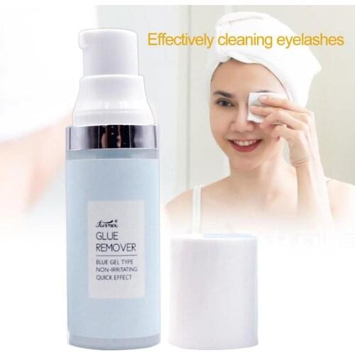 15G Eyelash Glue Remover Pressing Type Pump Head Blue Fragrance Gel Type Eyelash Adhesive Debonder Removal Essential Tool