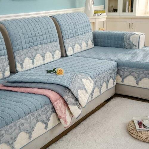 Quilted Sofa Towel Cushion Four Season Universal Slipcover Non-slip Cloth Sofa Covers for Living Room Couch Sofa Towel