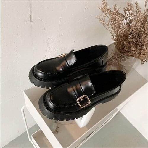 Mary Jane Shoes Girls Japanese School Jk Uniform Accessories Lolita Shoes College Gothic PU Leather Platform Shoe D654