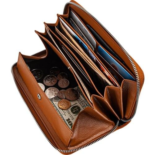 Women Clutch Leather Wallet Female Long Wallet Card Holder Women Zipper Purse Money Bag Purse Clutch