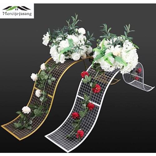 10Pcs/Lot Flower Vases Floor Metal Vase Plant Dried Floral Holder Flower Pot Road Lead for Home/Wedding Corridor Decoration G139