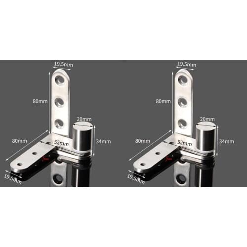 2Pcs/Set Stainless Steel Concealed Revolving Door Pivot Hinge Brushed Finish