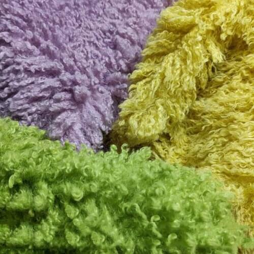 2cm Long Hair Imitation Beach Wool Small Curly Lamb Volume Plush Garment Fur Fabric Newborn Baby Photography Props