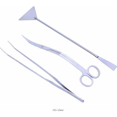 3Pcs/set 3in1 Aquarium Aquatic Live Plants Maintenance Tweezers Scissors Leveler Tool Kit