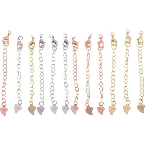 3Pcs Chain Extender Jewelry Necklace Lobster Clasps and Closures for Necklace Bracelet Jewelry Making Supplies