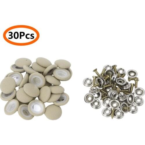 30Pcs Car Roof Buckle Cars Interior Ceiling Cloth Fixing Screw Fastener Automotive Headliner Repair Kit DIY Covered Snap Buttons