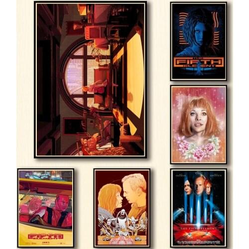38 Designs Luc Besson Movie The Fifth Element Whitepaper Poster Artwork Homedecal Fancy Wall Sticker for Coffee House Bar