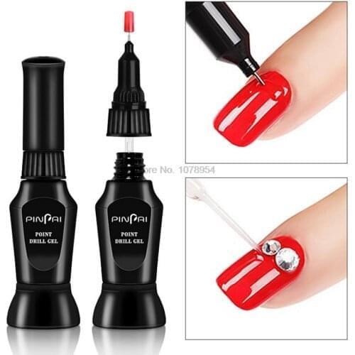 500pcs 10ml Crystal Gemstones Nail Art DIY Gel Glue UV Adhesive Rhinestones Diamond Stick Decor Nail Glue False Manicure