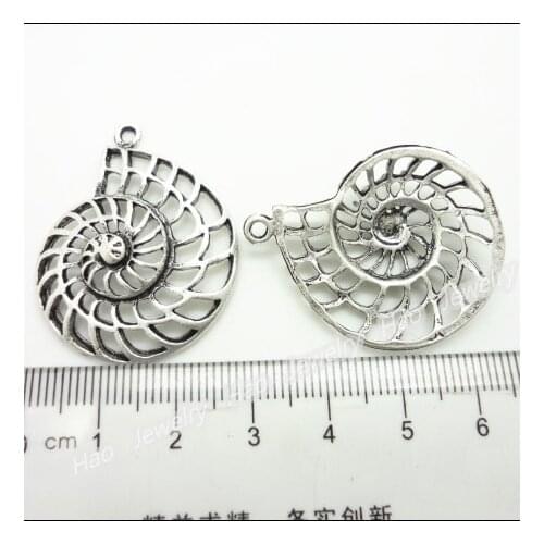 7 pcs Charms Conch Pendant Tibetan silver Zinc Alloy Fit Bracelet Necklace DIY Metal Jewelry Findings