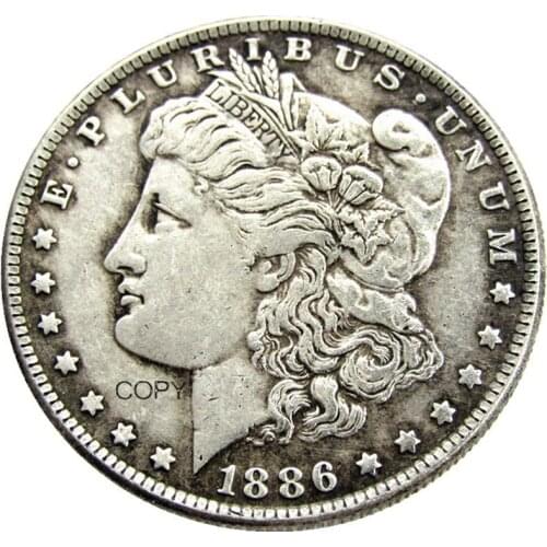 US 1886 Morgan Dollar Copy Coin Silver Plated