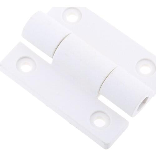 Reinforced Plastic Hole Door Cabinet Butt Hinge 2 Leaves 56*43mm White
