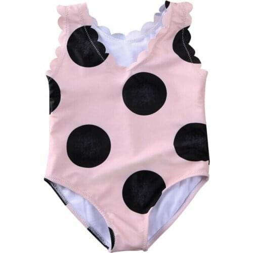 1-5Y Toddler Kids Baby Girls Dot Ruffles Bikini Swimwear Swimsuit Bathing Suit Beachwear