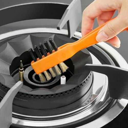 Cleaning Brush Convenient Stable Anti-rust Stove Copper Wire Brush Degreaser Cleaning Tool for Home