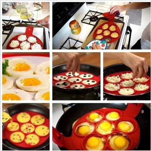 Plum Blossom Round Square Heart Shape Egg Mold Pancake Rings Bento Whisk For Whipping Housewares Kitchen Creative Accessories